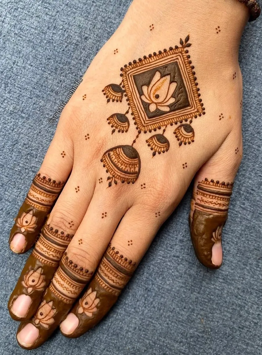 Charm Pendant henna design by Shraddha Parmar