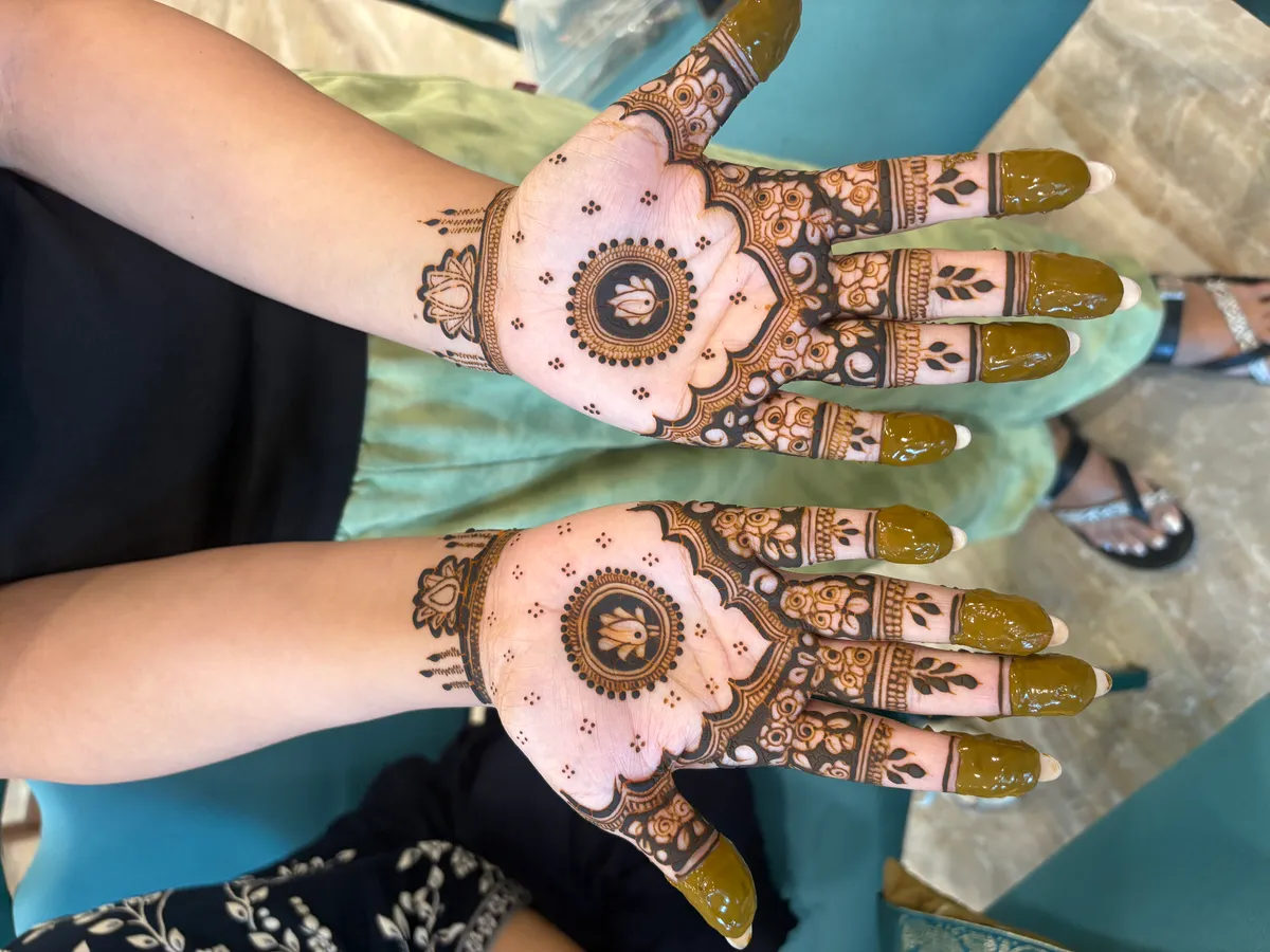 Lotus Mandala henna design by Shraddha Parmar